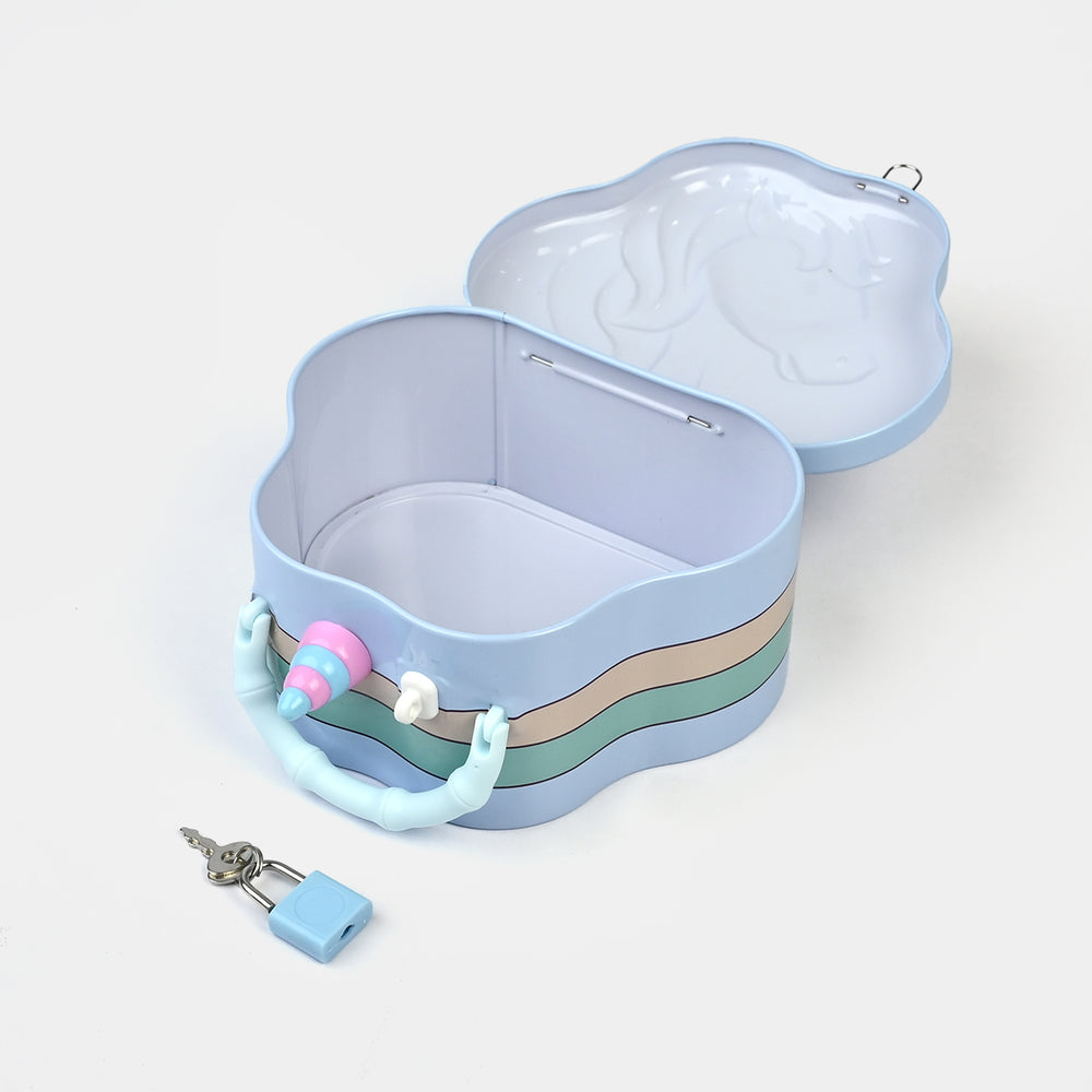 Metal Coin/Money Box with Lock For Kids