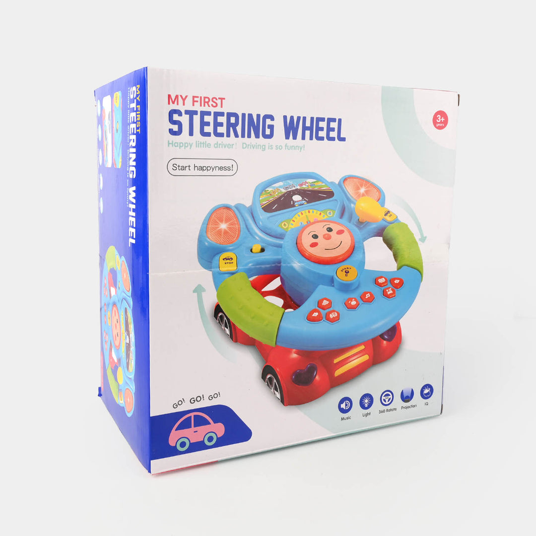 Interactive Educational Steering Wheel Toy With Projection