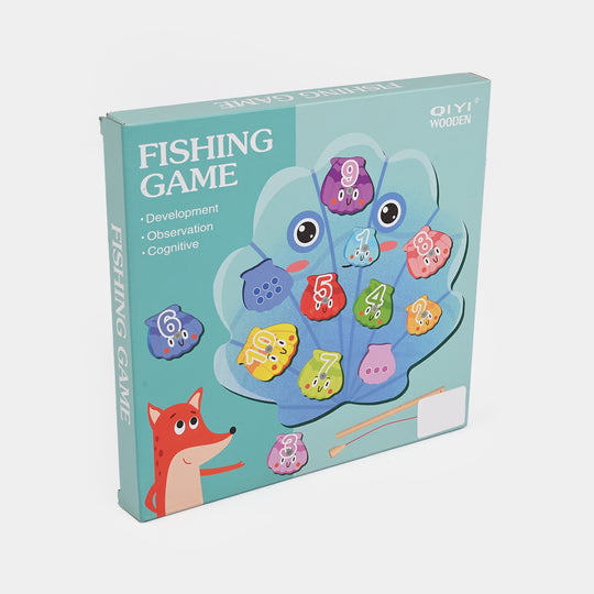 Wooden Puzzle Fishing Game for Kids
