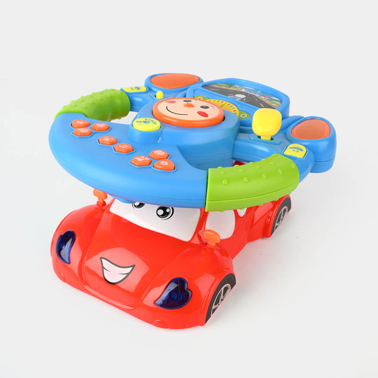 Interactive Educational Steering Wheel Toy With Projection