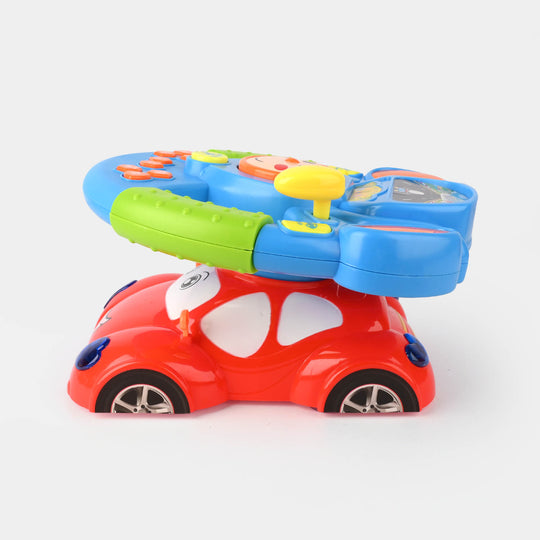 Interactive Educational Steering Wheel Toy With Projection