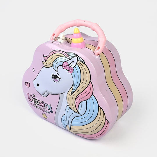 Metal Coin/Money Box with Lock For Kids