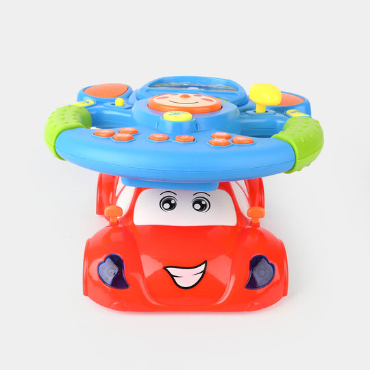 Interactive Educational Steering Wheel Toy With Projection