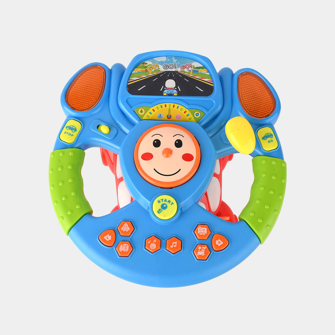 Interactive Educational Steering Wheel Toy With Projection