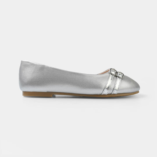 Girls Pumps ZP-162-SILVER