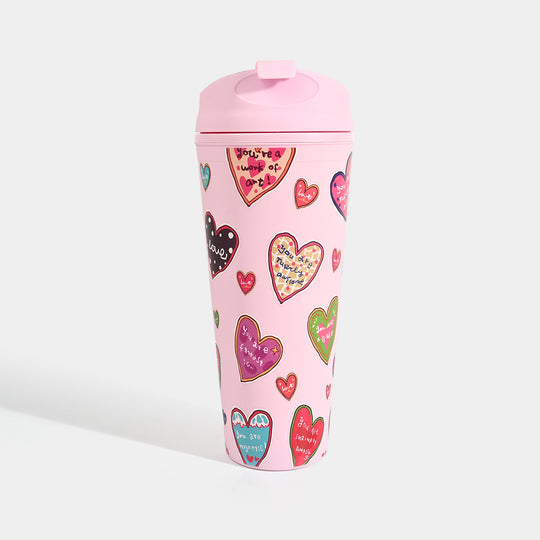 Fluted Cold Cup Tumbler with Straw