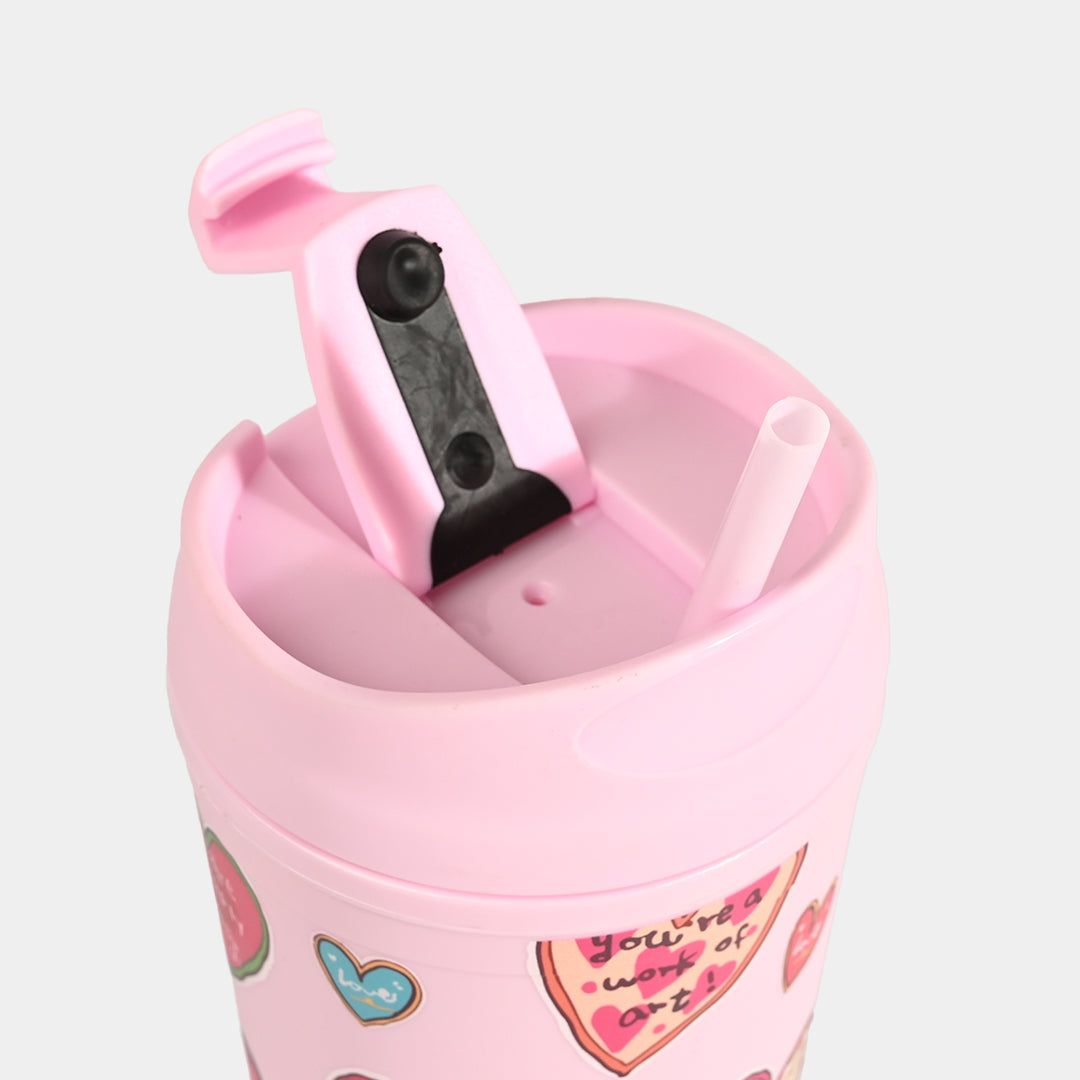 Fluted Cold Cup Tumbler with Straw