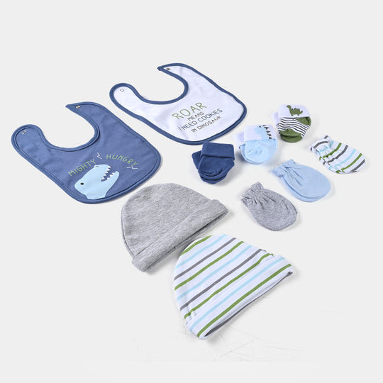 Bibs Cap Mittens&Socks 10Pcs Set Grey