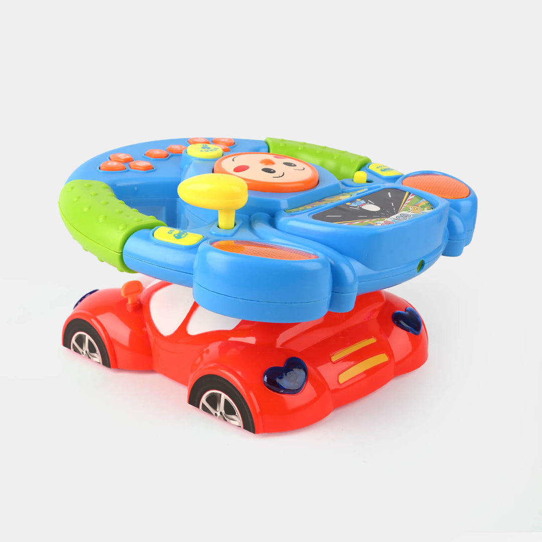 Interactive Educational Steering Wheel Toy With Projection