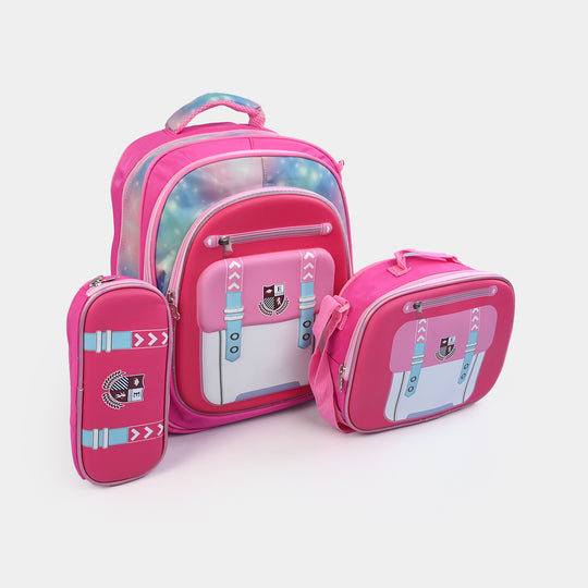 16" 3D Embossed School Bag Set | Grade 1-4