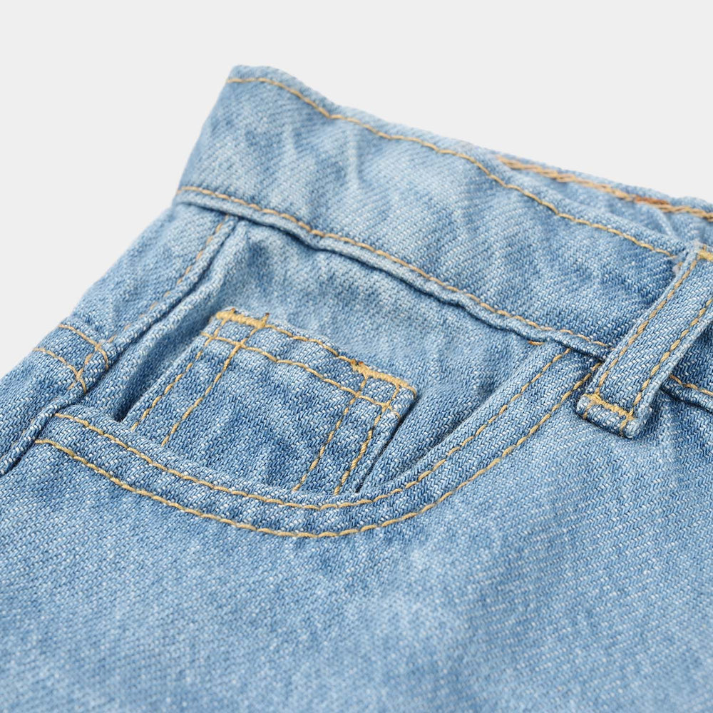 Boys Denim Stretch Short Basic - Light Blue