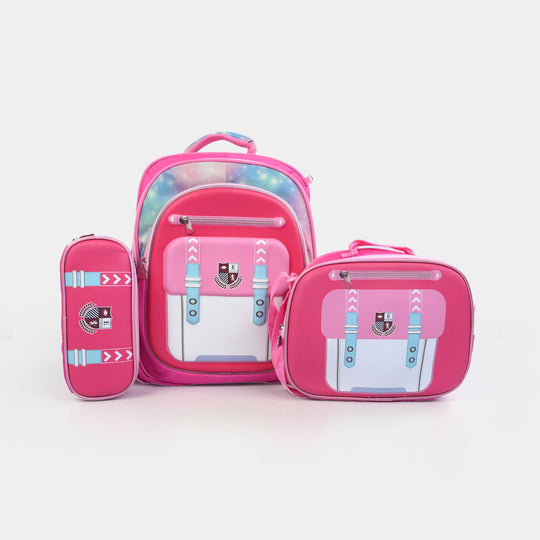 16" 3D Embossed School Bag Set | Grade 1-4