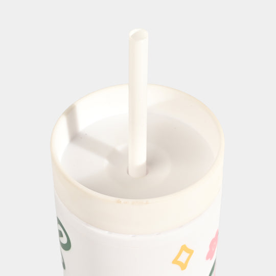 Fluted Cold Cup Tumbler with Straw