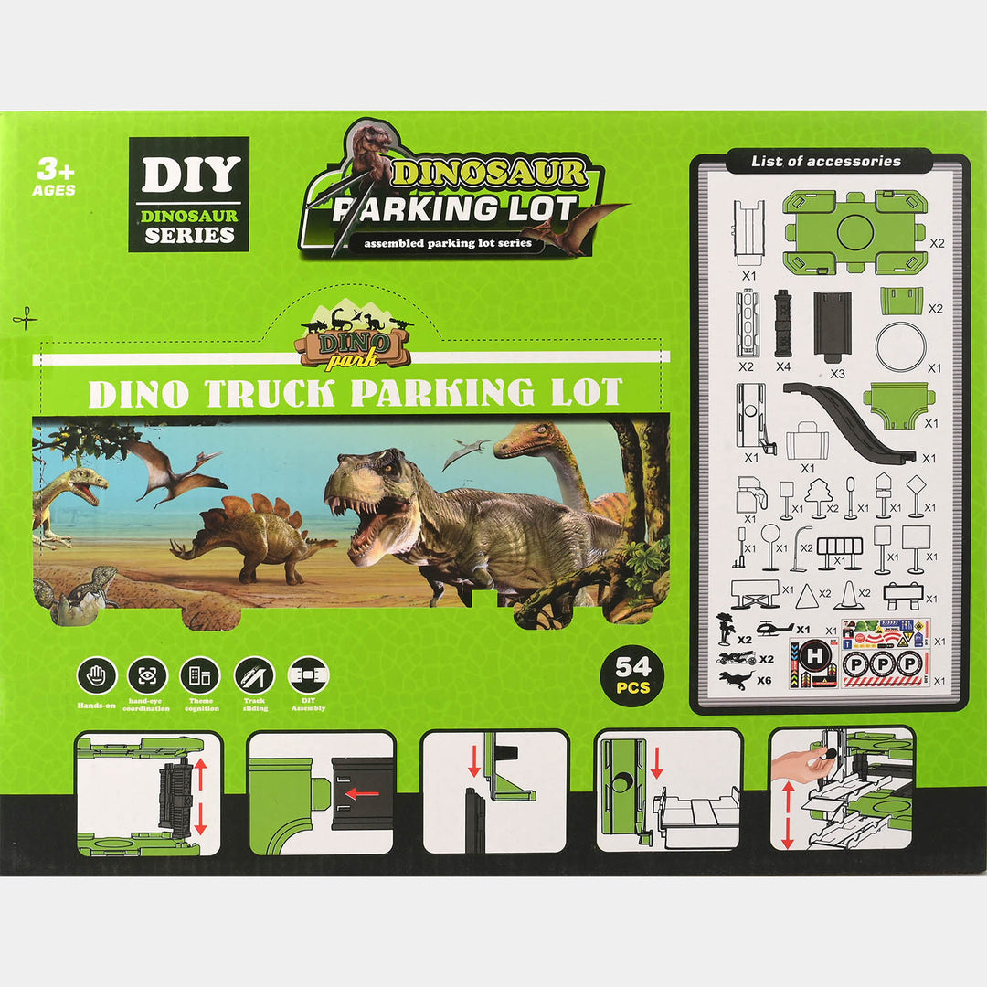 Dinosaur Parking Lot With Platform For Kids