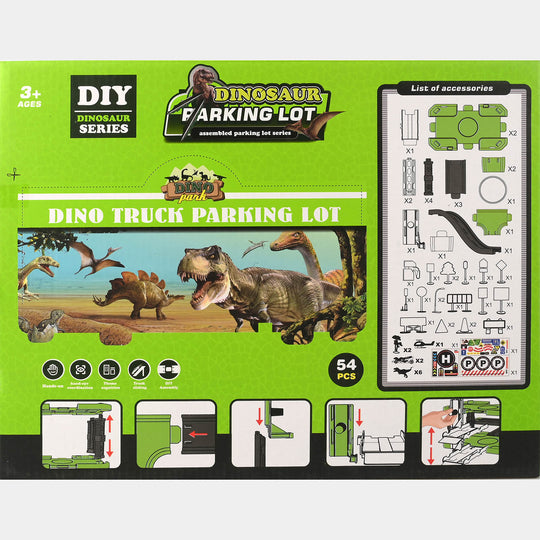 Dinosaur Parking Lot With Platform For Kids