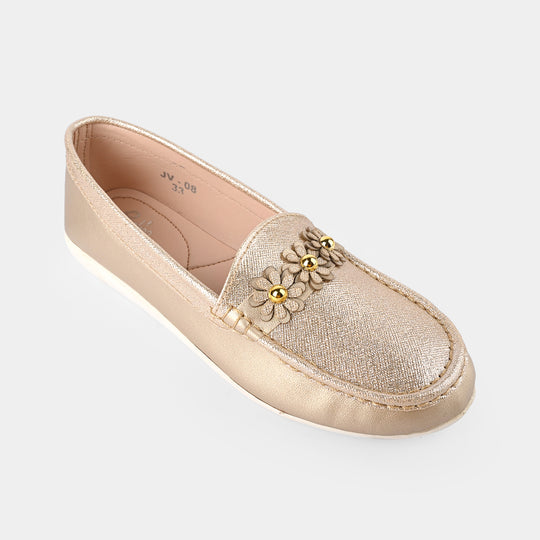 Girls Loafer JV-08-Golden