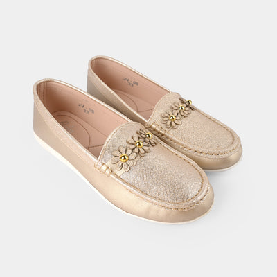 Girls Loafer JV-08-Golden