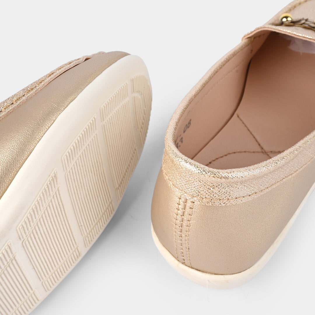 Girls Loafer JV-08-Golden