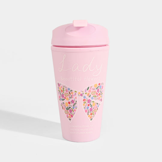 Fluted Cold Cup Tumbler with Straw