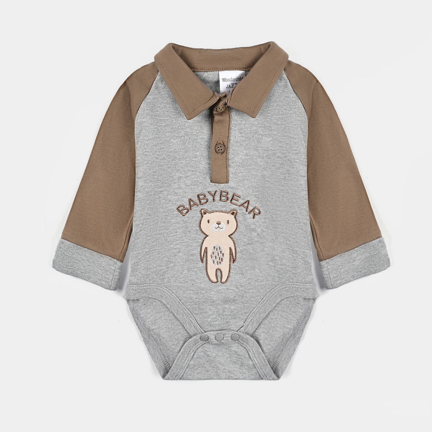 Infant Boys Cotton Interlock Suit 239-011 -GREY/BROWN