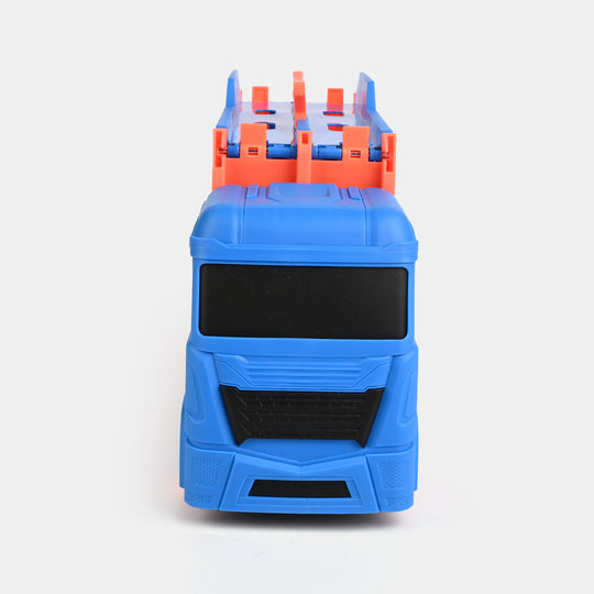 2-in-1 Transforming Car Carrier & Racing Track