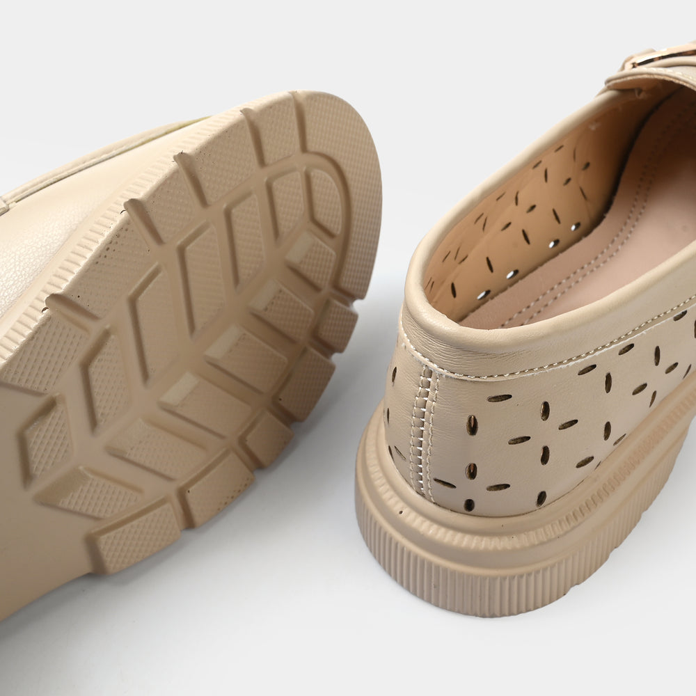 Girls Loafer ZP-146-BEIGE