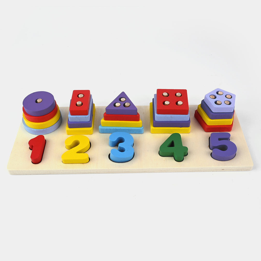 Wooden Toy Shape Blocks Pairing Educational Toy