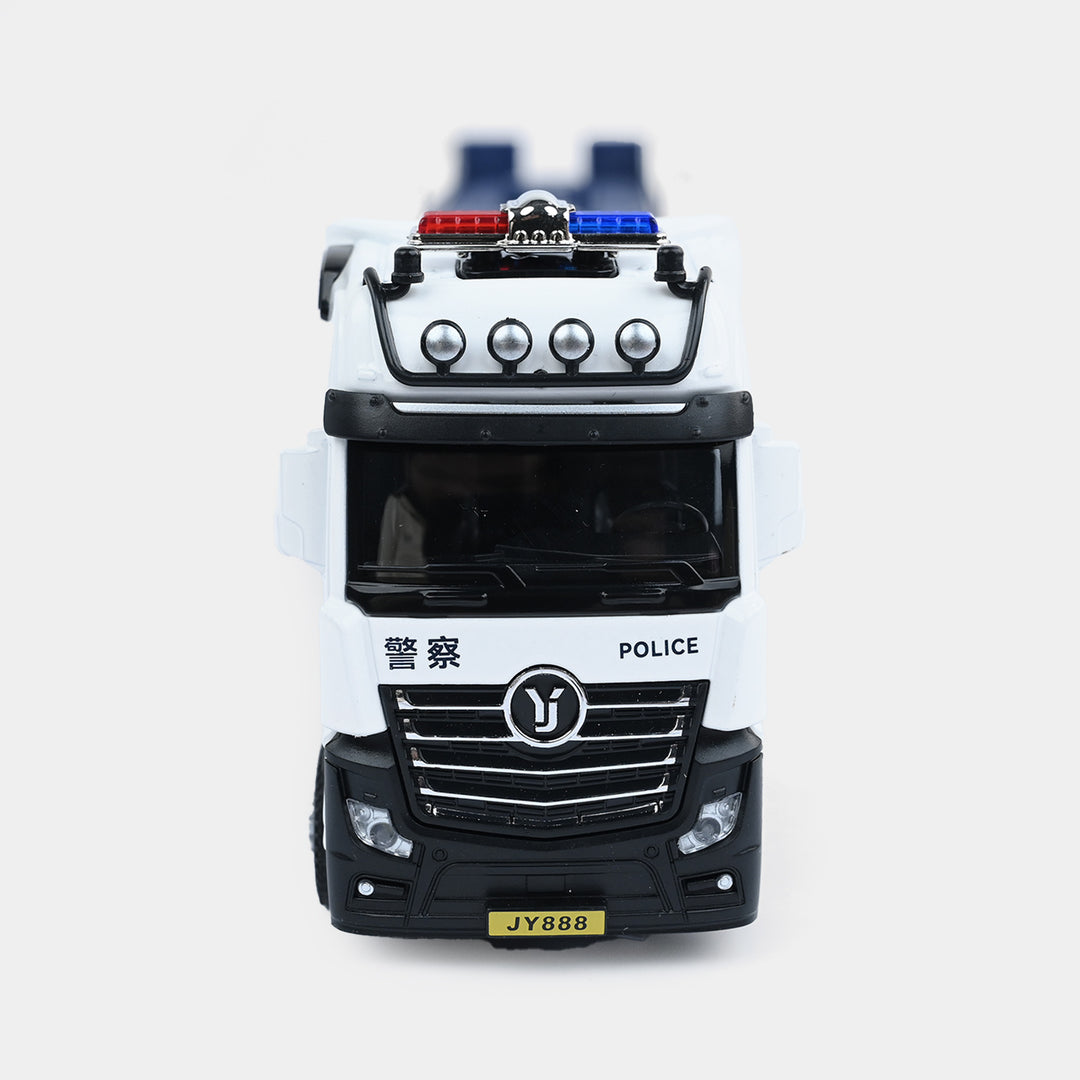 Die-Cast Police Car Transport Truck & Mini Vehicle Playset