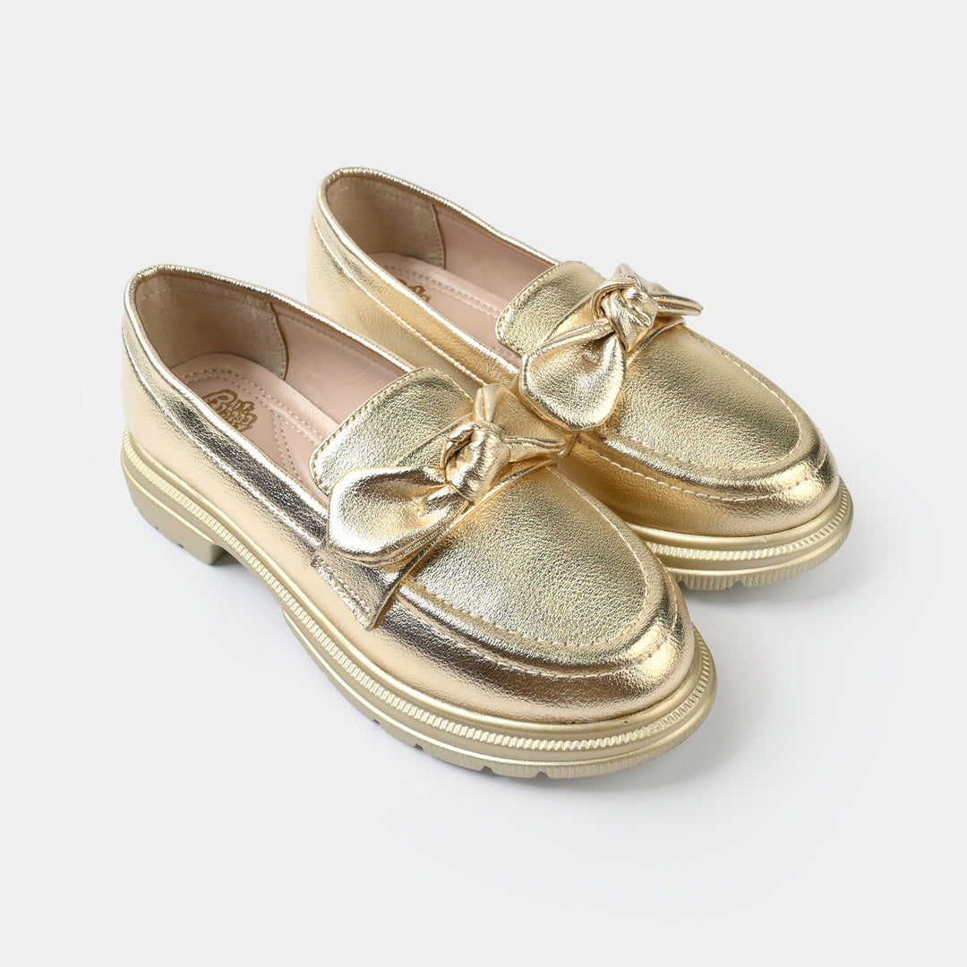Girls Loafer ZP-145-GOLDEN
