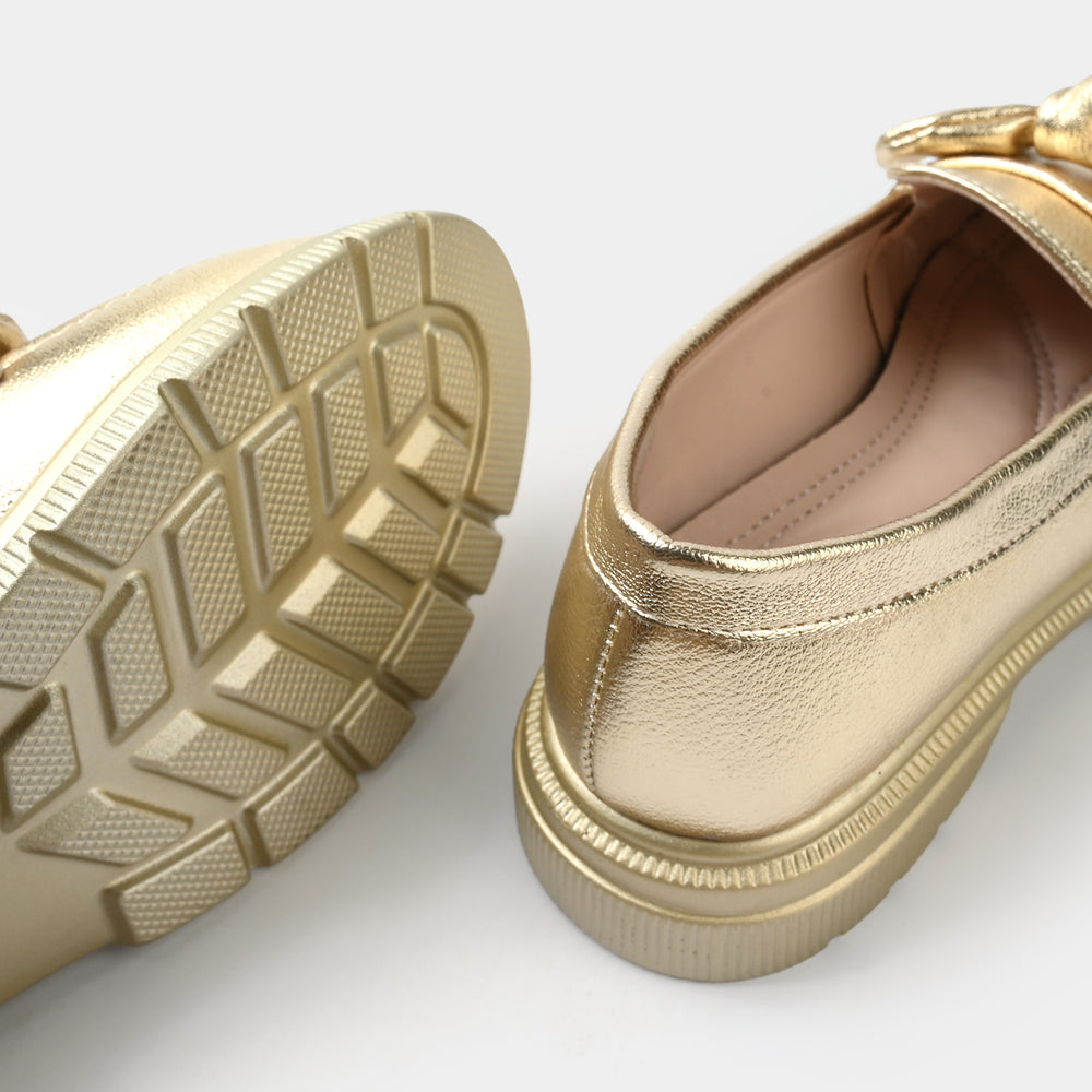 Girls Loafer ZP-145-GOLDEN