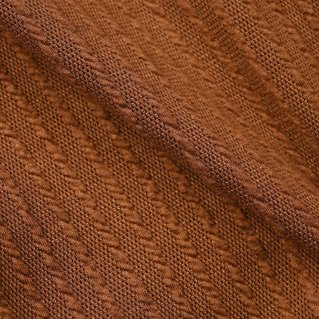Boys Sweater knit Polo F/S Freedom-BROWN