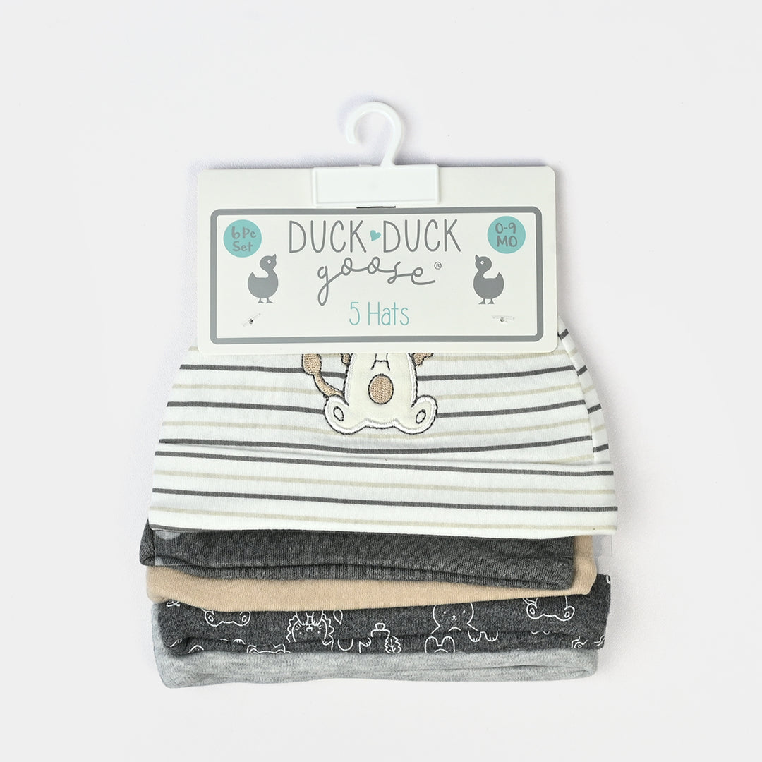 Newborn Soft Cotton Baby Cap Set (5-Pack)