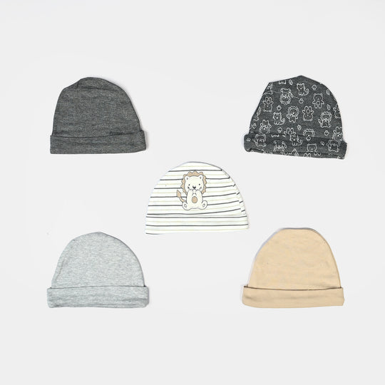 Newborn Soft Cotton Baby Cap Set (5-Pack)