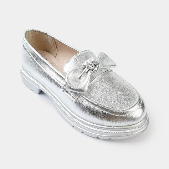 Girls Loafer ZP-145-SILVER