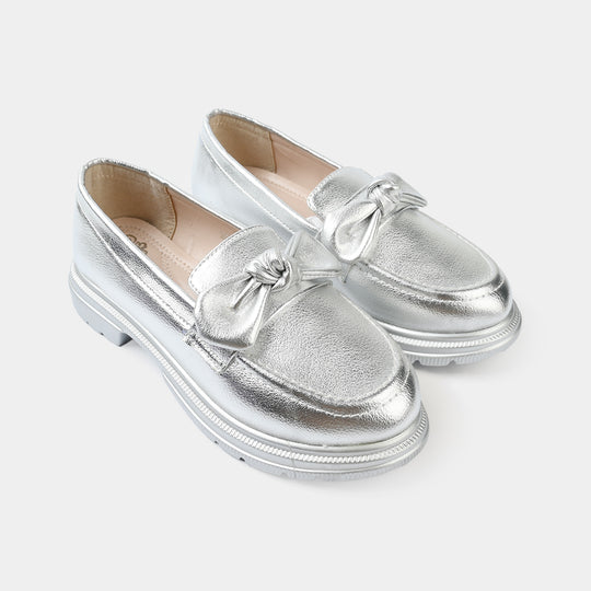 Girls Loafer ZP-145-SILVER