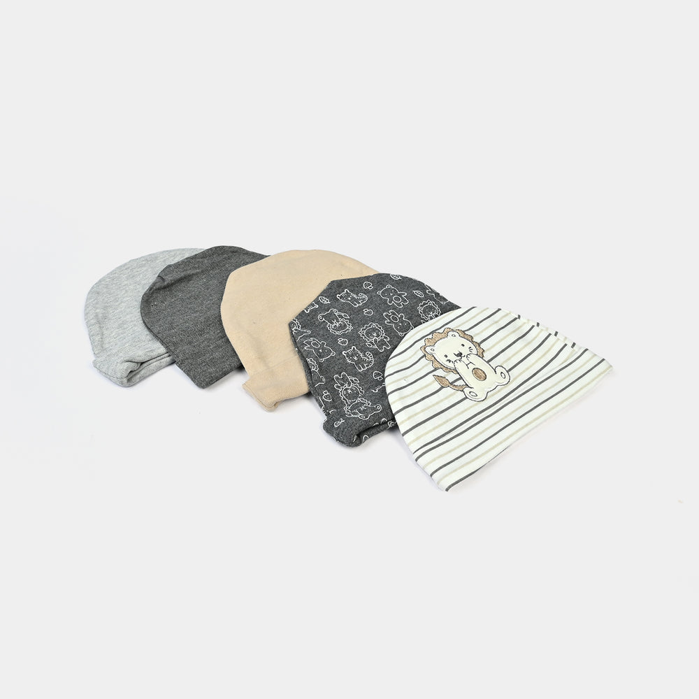 Newborn Soft Cotton Baby Cap Set (5-Pack)