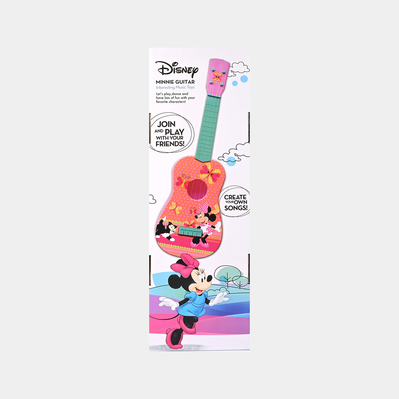 Kids Character Print Interesting Music Guitar