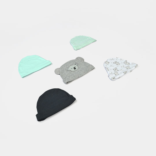 Newborn Soft Cotton Baby Cap Set (5-Pack)