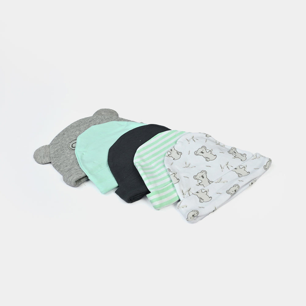 Newborn Soft Cotton Baby Cap Set (5-Pack)