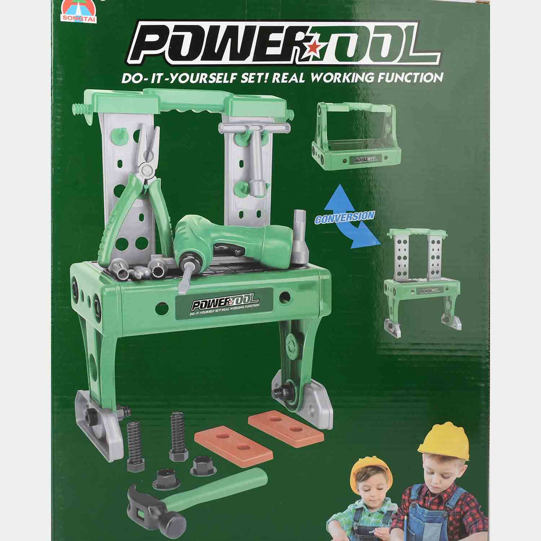 45PCS Tool Set Electric Chain Saw Toy Toolbox and Hand Tool Set for Kids