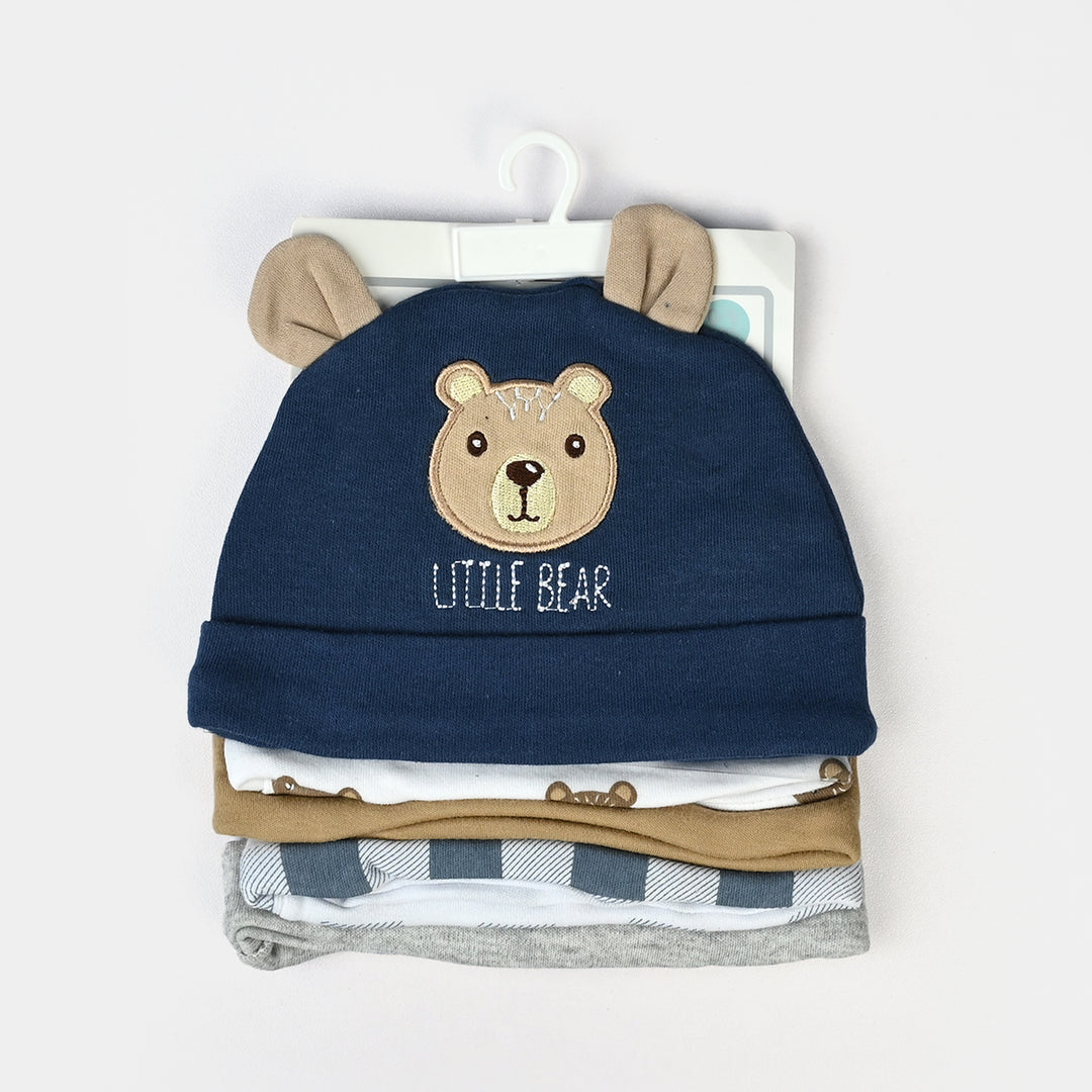 Newborn Soft Cotton Baby Cap Set (5-Pack)