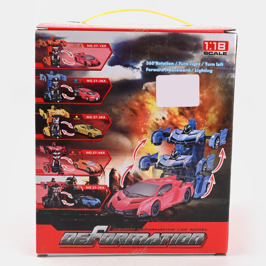 Remote Control Deformation Model Car For Kids