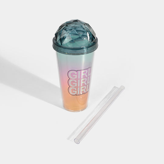 Acrylic Tumbler Mug with Straw