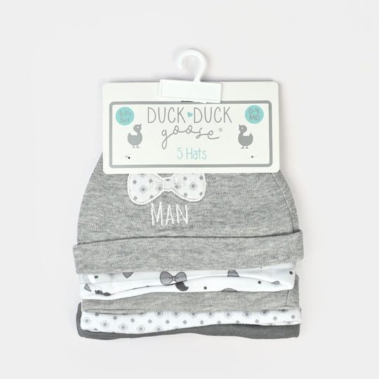 Newborn Soft Cotton Baby Cap Set (5-Pack)