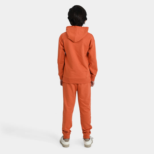 Boys Cotton Terry 2 Piece Suit Skate Days-Orange