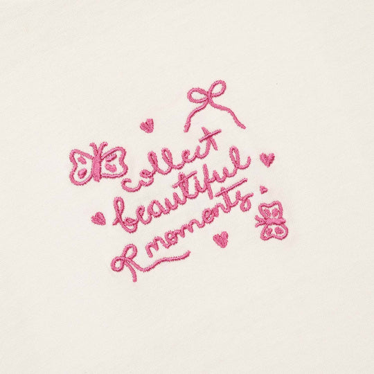 Girls Cotton Jersey T-Shirt H/S Beautiful Moments-Off.White