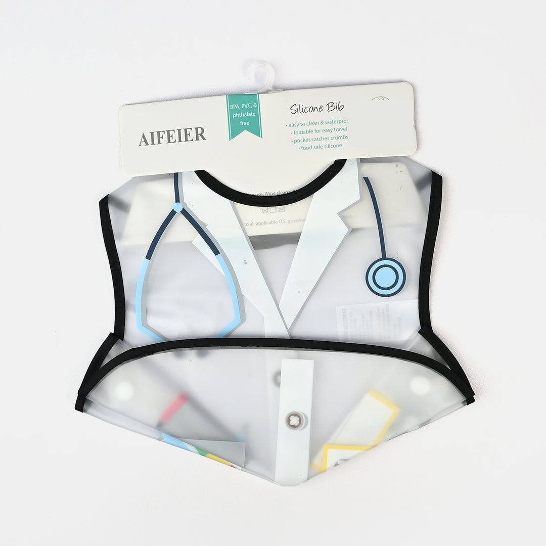 Easy-Wipe Plastic Baby Bib