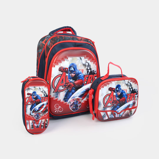 16" 3D Embossed School Bag Set | Grade 1-4