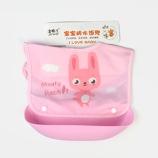 PLASTIC BIB WITH HOLDER FOR BABIES