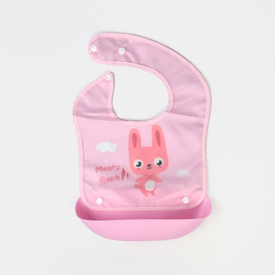 PLASTIC BIB WITH HOLDER FOR BABIES